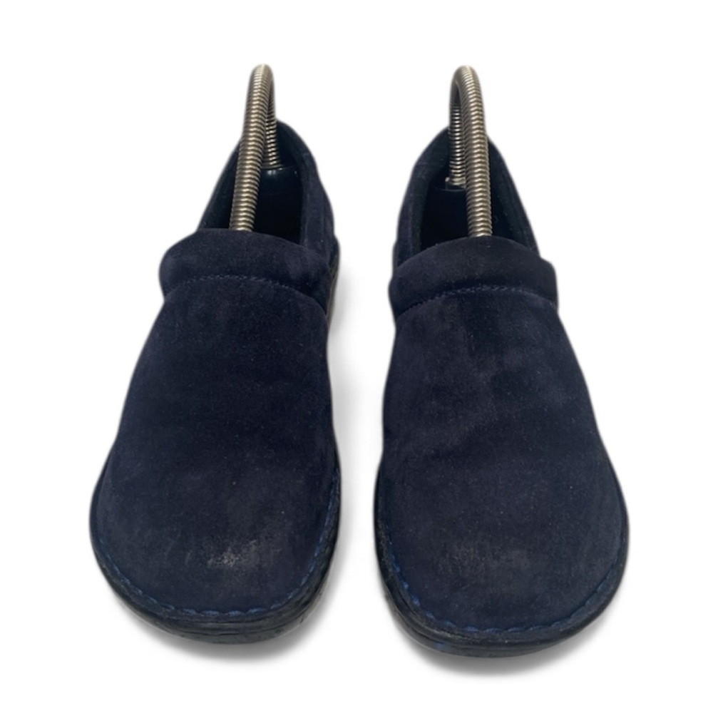 BOC Born CB9304 Blue Suede Wedge Clog Heels Women’s 7